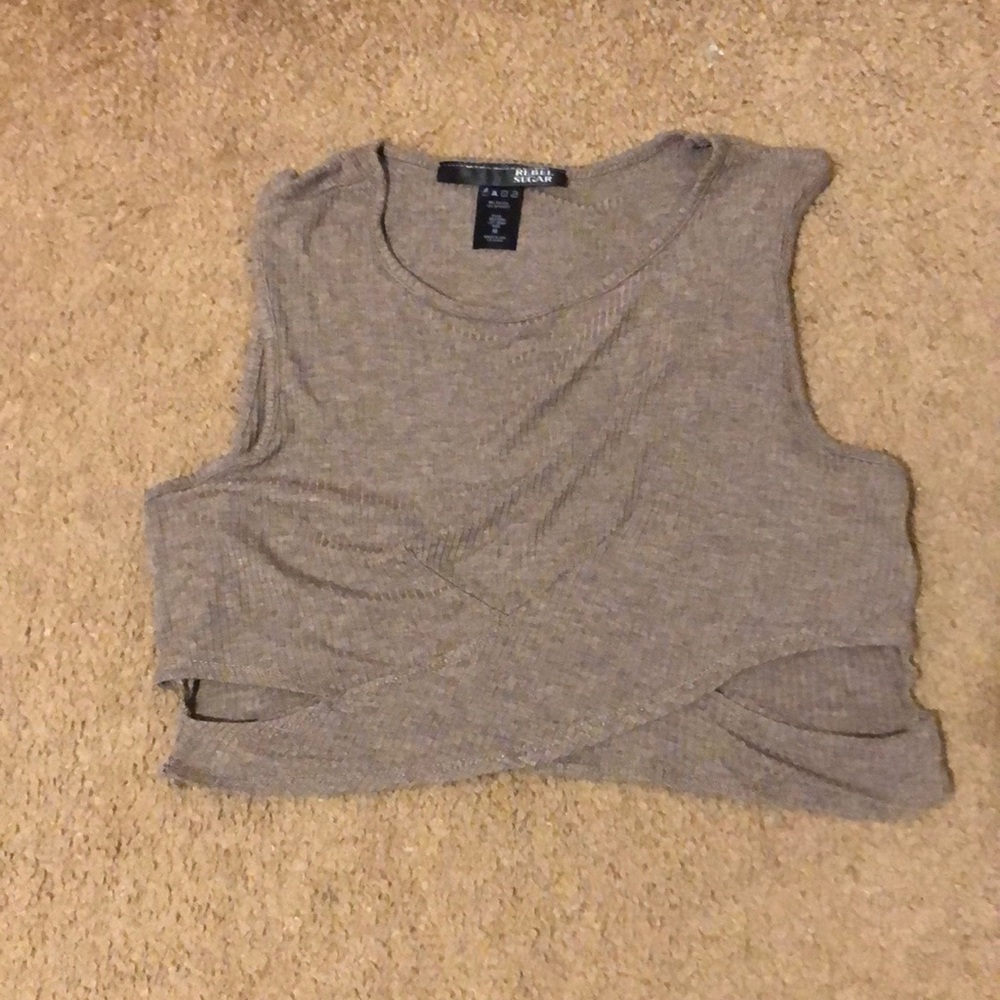 Tan crop top